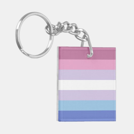 Bigender-vlag Sleutelhanger (Voorkant Links)
