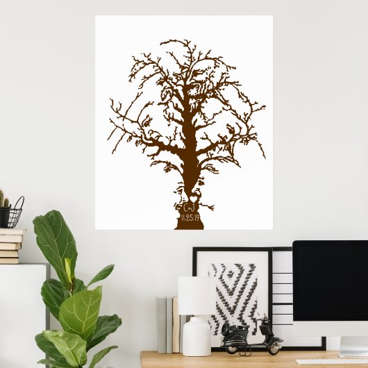 Bigerprint Big Oak Tree Guestbook Poster (Thuiskantoor)