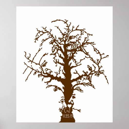 Bigerprint Big Oak Tree Guestbook Poster (Voorkant)