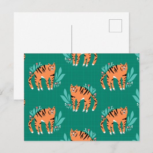 Bigers met bloemen briefkaart (Voorkant / Achterkant)