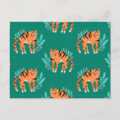 Bigers met bloemen briefkaart (Voorkant)