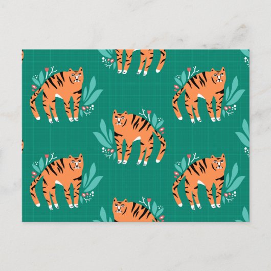 Bigers met bloemen briefkaart (Voorkant)