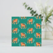 Bigers met bloemen kaart (Staand voorkant)