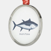Bigeye Tuna Logo Metalen Ornament (Links)