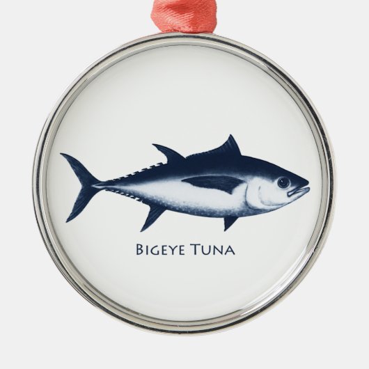Bigeye Tuna Logo Metalen Ornament (Voorkant)