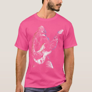 Bigfoo Bigfoot Gitarist Rock Sasquatch Basgitaar T-shirt