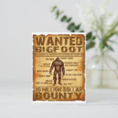 Bigfoot 10 miljoen dollar gezochte Poster Briefkaart (Staand voorkant)
