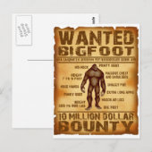 Bigfoot 10 miljoen dollar gezochte Poster Briefkaart (Voorkant / Achterkant)