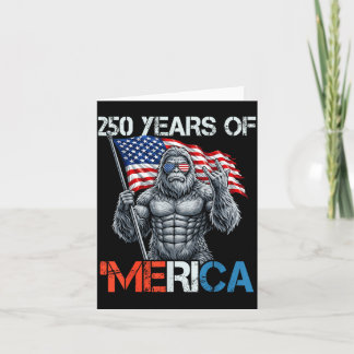 Bigfoot 250 jaar Merica Rock Amerikaanse vlag 4th Kaart
