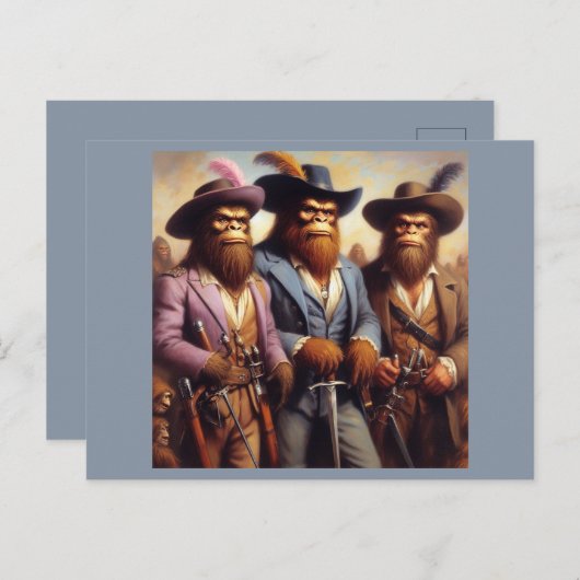 Bigfoot 3 Musketiers Briefkaart (Voorkant / Achterkant)