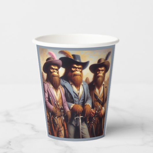 Bigfoot 3 Musketiers Papieren Bekers (Voorkant)