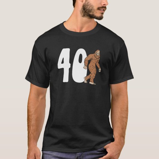 Bigfoot 40e 40e verjaardag Sasquatch 40 jaar o T-shirt (Voorkant)