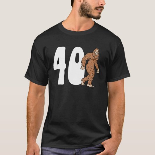 Bigfoot 40e 40e verjaardag Sasquatch 40 jaar o T-shirt (Voorkant)