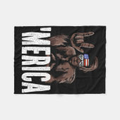 Bigfoot 4 juli Amerikaanse Onafhankelijkheidsdag A Fleece Deken (Voorkant (Horizontaal))