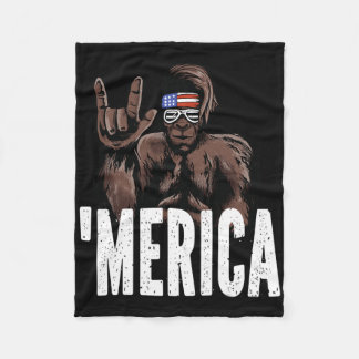 Bigfoot 4 juli Amerikaanse Onafhankelijkheidsdag A Fleece Deken
