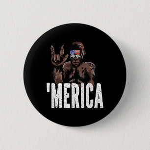 Bigfoot 4 juli Amerikaanse Onafhankelijkheidsdag A Ronde Button 5,7 Cm