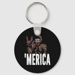 Bigfoot 4 juli Amerikaanse Onafhankelijkheidsdag A Sleutelhanger