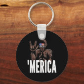 Bigfoot 4 juli Amerikaanse Onafhankelijkheidsdag A Sleutelhanger (Voorkant)