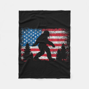Bigfoot 4 juli Amerikaanse Vlag Patriottische Ki Fleece Deken