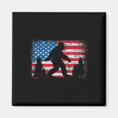 Bigfoot 4 juli Amerikaanse Vlag Patriottische Ki Magneet (Voorkant)