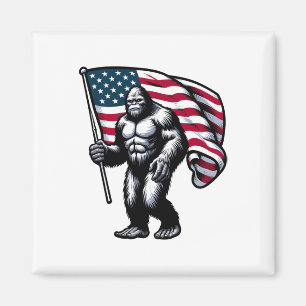 Bigfoot 4 juli Sasquatch Amerikaanse vlag PA Magneet