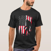 Bigfoot 4e juli Amerikaanse vlag T-shirt (Voorkant)