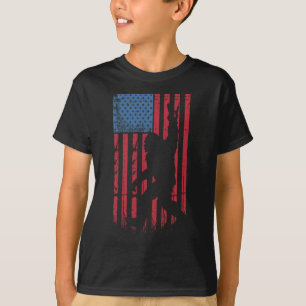 Bigfoot 4th of July Grappig Bigfoot Amerikaans FLA T-shirt