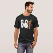 Bigfoot 60e Zestigste Verjaardag Sasquatch 60 Jaar T-shirt (Voorkant volledig)