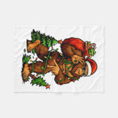 Bigfoot 67 Christmas Tree Lights Xmas Men Sasquatc Fleece Deken (Voorkant (Horizontaal))