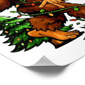 Bigfoot 67 Christmas Tree Lights Xmas Men Sasquatc Poster (Hoek)