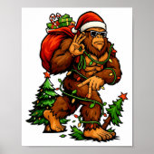 Bigfoot 67 Christmas Tree Lights Xmas Men Sasquatc Poster (Voorkant)