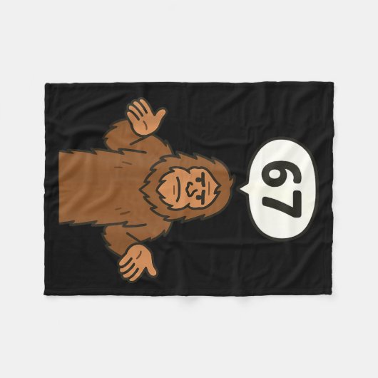 Bigfoot 67 Meme Six Seven Funny Sasquatch Fleece Deken (Voorkant (Horizontaal))