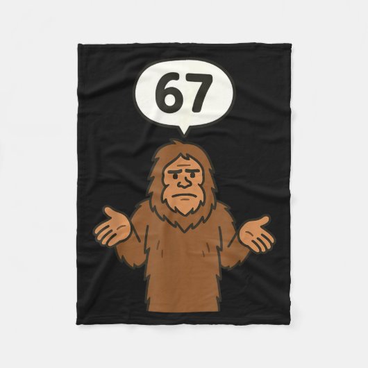 Bigfoot 67 Meme Six Seven Funny Sasquatch  Fleece Deken (Voorkant)