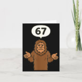 Bigfoot 67 Meme Six Seven Funny Sasquatch  Kaart (Voorkant)
