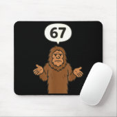 Bigfoot 67 Meme Six Seven Funny Sasquatch  Muismat (Met muis)