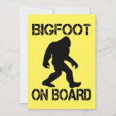 Bigfoot aan boord Funny Bigfoot Kaart (Voorkant)