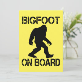 Bigfoot aan boord Funny Bigfoot Kaart