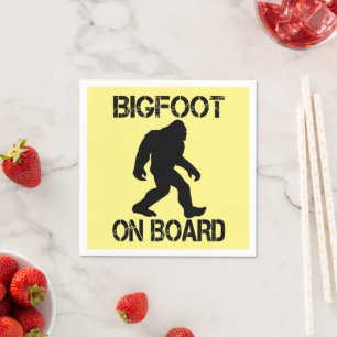 Bigfoot aan boord Funny Bigfoot Servet