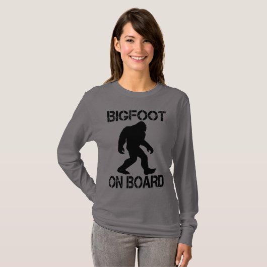 Bigfoot aan boord Funny Bigfoot T-shirt (Voorkant volledig)