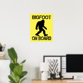 Bigfoot aan boord - Grappige Bigfoot      Poster (Thuiskantoor)