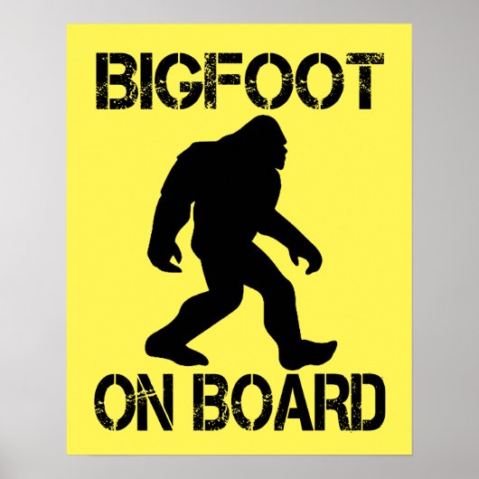 Bigfoot aan boord - Grappige Bigfoot      Poster (Voorkant)