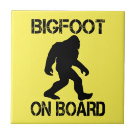 Bigfoot aan boord Grappige Bigfoot Tegeltje