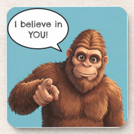 Bigfoot aanmoedigen is geloven in jou bier onderzetter