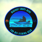 Bigfoot aanpassen Vist Tackle Shop Logo Front Raamsticker (Vel 3)