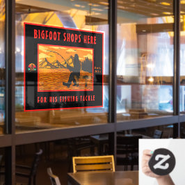 Bigfoot aanpassen Vist Tackle Shop Logo Raamsticker