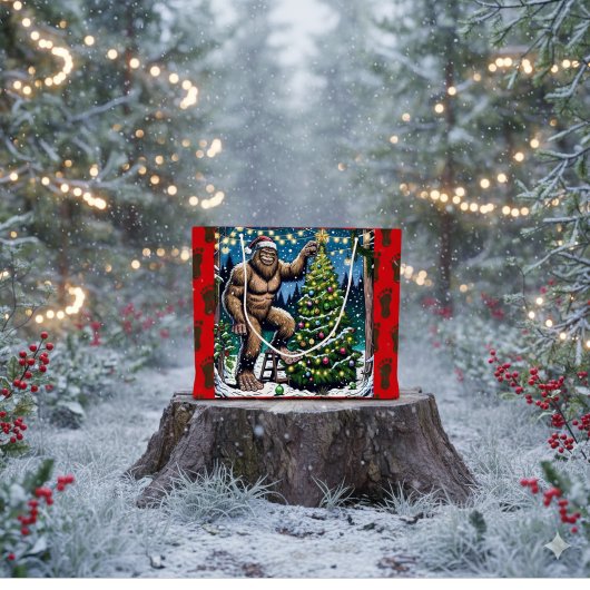 Bigfoot aka Sasquatch Thema Kerstmis Groot Cadeauzakje