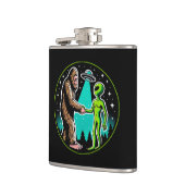 Bigfoot Alien Alliance - Grappige Scifi Cryptid Heupfles (Links)