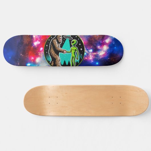 Bigfoot Alien Alliance - Grappige Scifi Cryptid Persoonlijk Skateboard (Horizontaal)