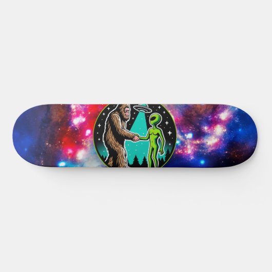 Bigfoot Alien Alliance - Grappige Scifi Cryptid Persoonlijk Skateboard (Horizontaal)