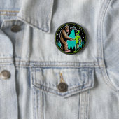 Bigfoot Alien Alliance - Grappige Scifi Cryptid Ronde Button 5,7 Cm (In situ)